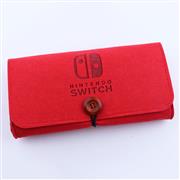 Slim Travel Carry Bag Protector Pouch with 5 Games Memory Card Holders for Nintendo Switch - Red