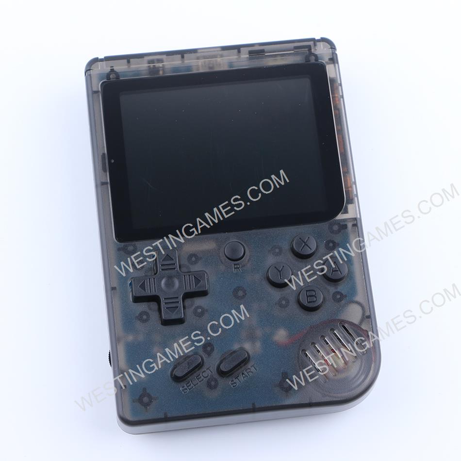 Retro FC 8Bit handheld Video Game 3inch Screen 168 Games Support TV AV Out - Transparent Black