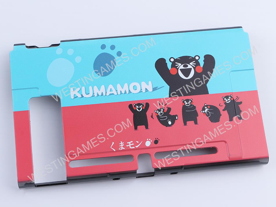 Upgraded Protective Rear Back Cover Case Docking Fashion Design for ns switch - Kumamon A