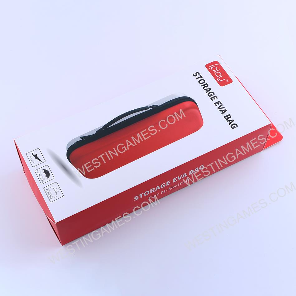 Red and White EVA Hard Carrying Case Travel Pouch for Switch and Pokemon Plus