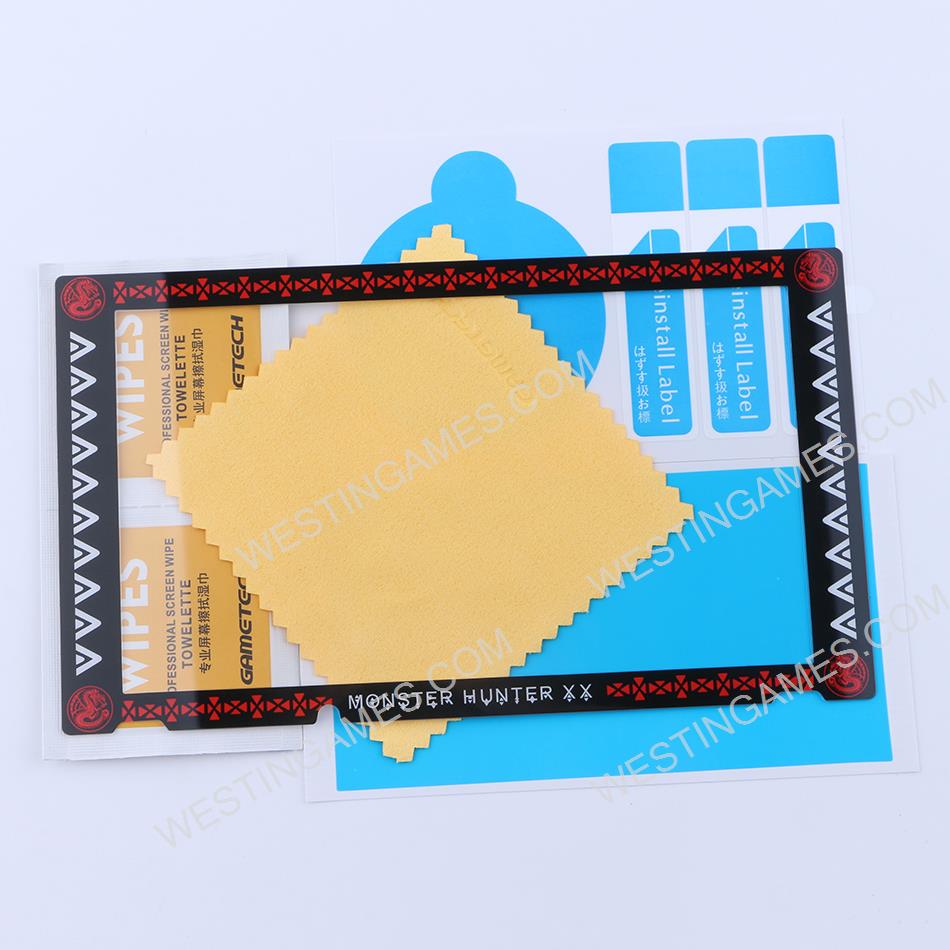9H Tempered Glass Film 0.23mm Screen Protector Guard Limited for NS Switch - Monster Hunter xx