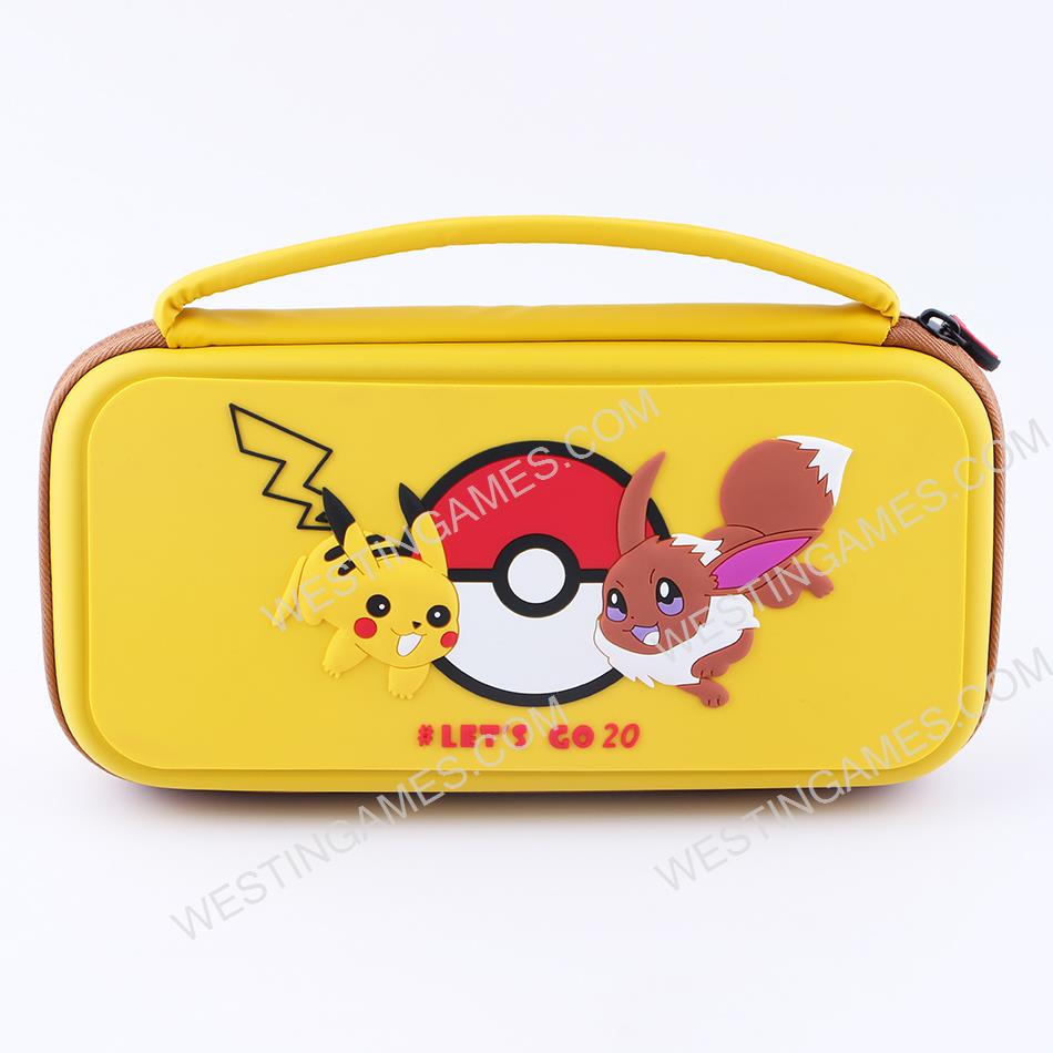 Deluxe Travel Carrying Case with Folding Stand for Nintendo Switch - Pokemon Pikachu and Eevee