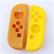 Protective Anti-Slip Soft Silicone Skin Case Set for NS switch Joy-Con Controller - Yellow and Khaki