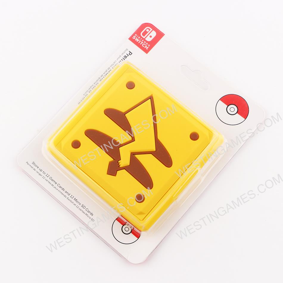 12 Slots Game Card Cartridge Storage Case Box for NS Switch - Picachu Tail