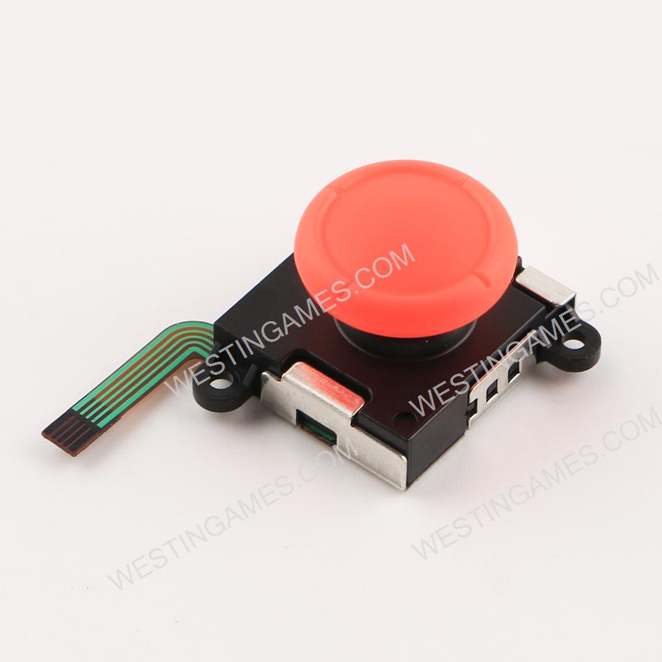 3D Button Analog Sticks Controller Thumbstick Green Cable Parts for NS Switch - Red
