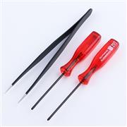 Screwdriver Trigram Cross and Anti-Static Tweezers Tool Set for Nintendo Wii Wii DS 3DS Switch