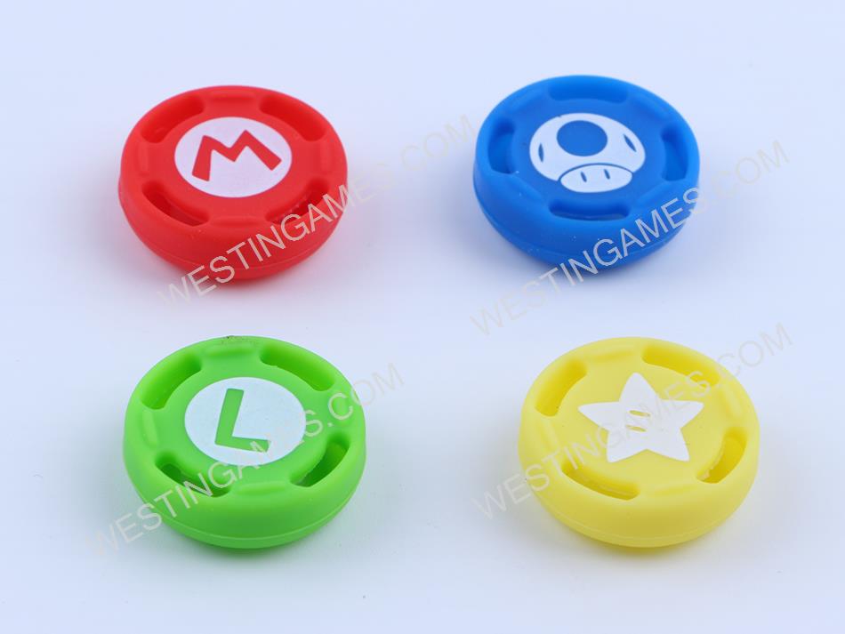 Mario Thumb Grips Analog Caps Silicone Rubber Set For NS switch pro Gamepad