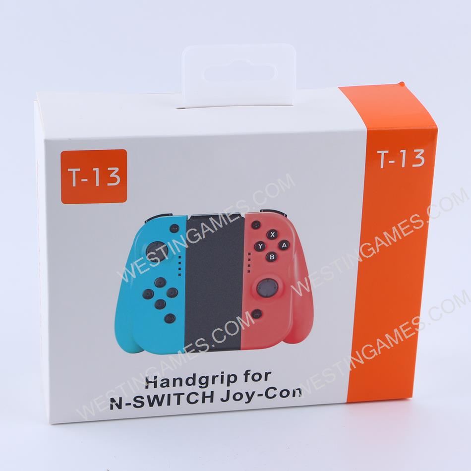 Left and Right Wireless Joycon Controller with Handle Grip for NS switch Console - Red and Blue