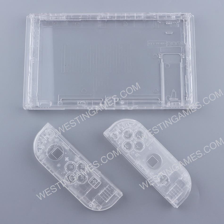 Replacement Housing Cover Case DIY Set for Nintendo Switch Conosle and Joy-con Clear