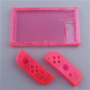 Replacement Housing Cover Case DIY Set for Nintendo Switch Conosle and Joy-con Clear Red