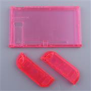 Replacement Housing Cover Case DIY Set for Nintendo Switch Conosle and Joy-con Clear Red 02