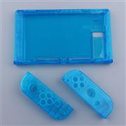 Replacement Housing Cover Case DIY Set for Nintendo Switch Conosle and Joy-con Clear Blue