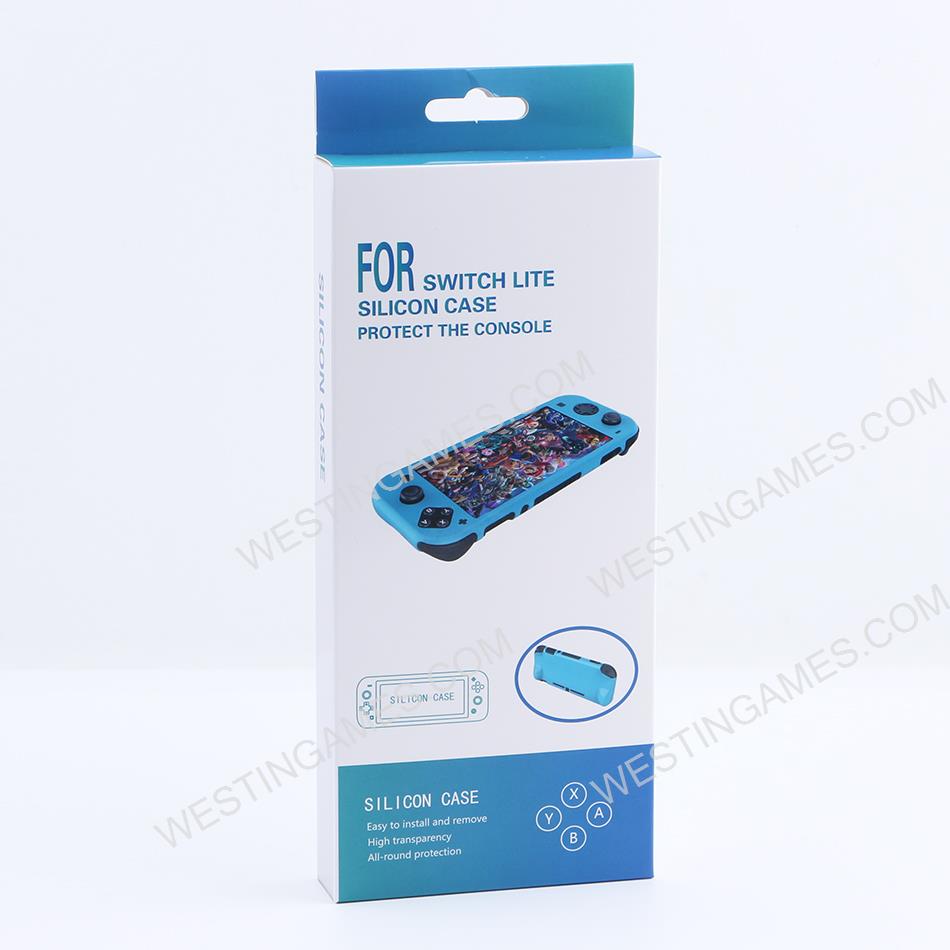 Protective Anti-Slip Soft Silicone Skin Case Handle Grip for Switch Lite Console - Grey