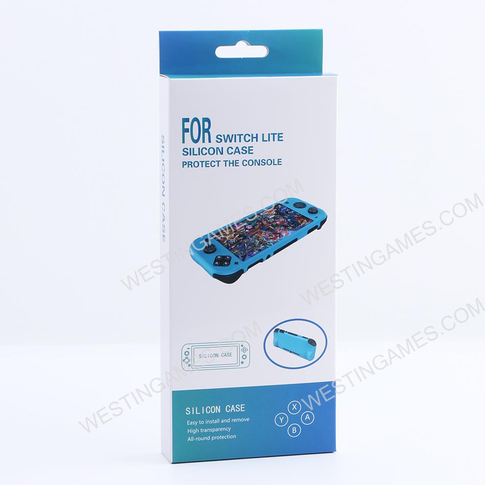 Protective Anti-Slip Soft Silicone Skin Case Handle Grip for Switch Lite Console - White