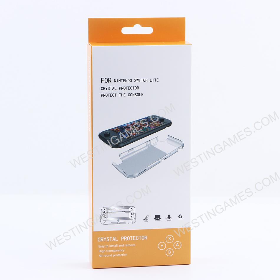 Crystal Protective Cover Case for Switch Lite - Transparet Black