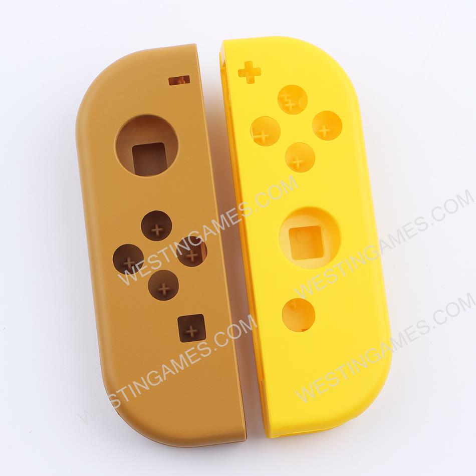 Pokemon Left and Right Housing Cover Case Set for switch Joy-con Brown and Yellow