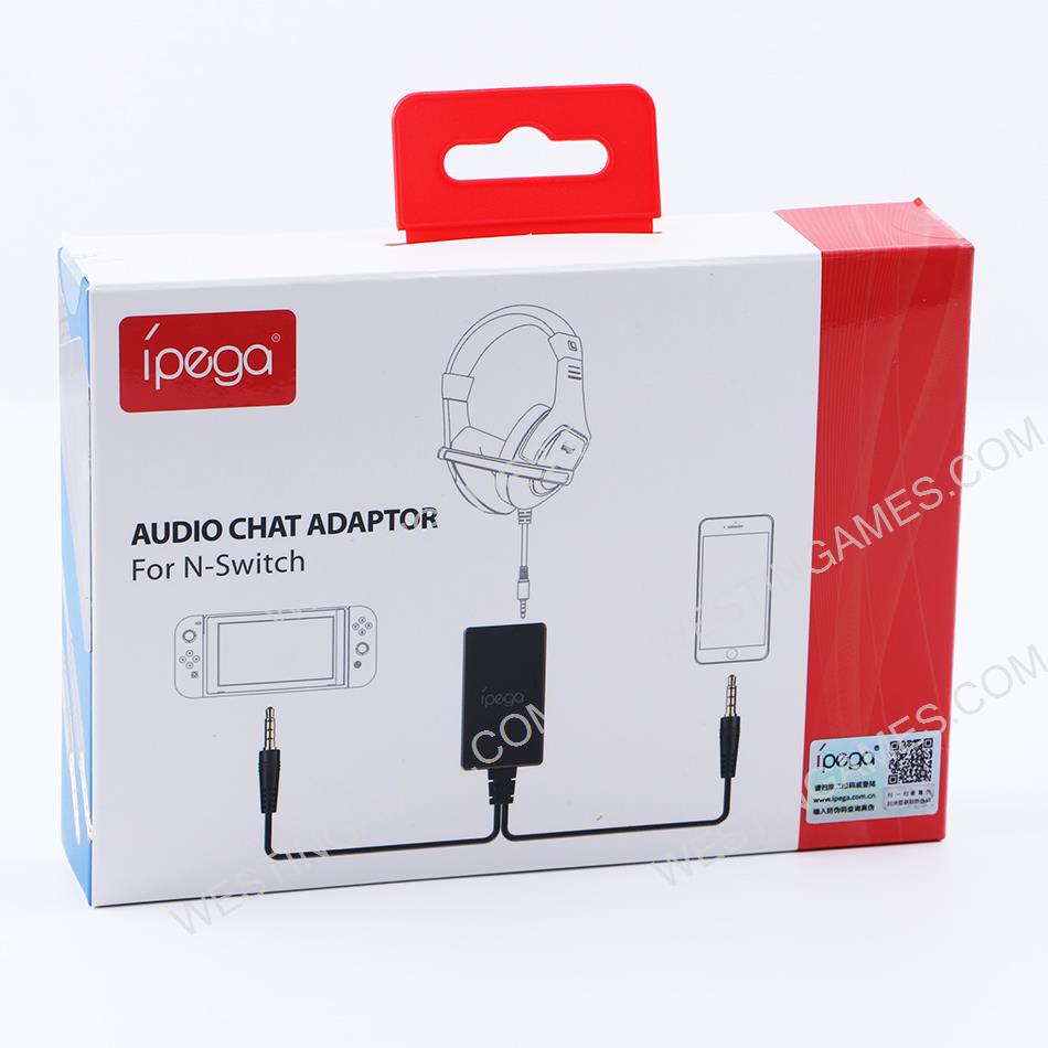 iPega PG-9176 Audio 2 in 1 Chat Converter Adapter for Nintendo Switch Console to Headphone