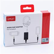 iPega PG-9176 Audio 2 in 1 Chat Converter Adapter for Nintendo Switch Console to Headphone