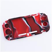 Complete Protective Anti-Slip Soft Camo Silicone Skin Case Set for Switch lite Console - Red