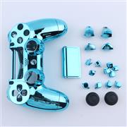 Mirror Chrome Housing Shell Case Replacement for PS4 Slim Dualshock 4 Controller - Blue