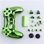 Mirror Chrome Housing Shell Case Replacement for PS4 Slim Dualshock 4 Controller - Green