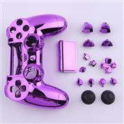 Mirror Chrome Housing Shell Case Replacement for PS4 Slim Dualshock 4 Controller - Purple