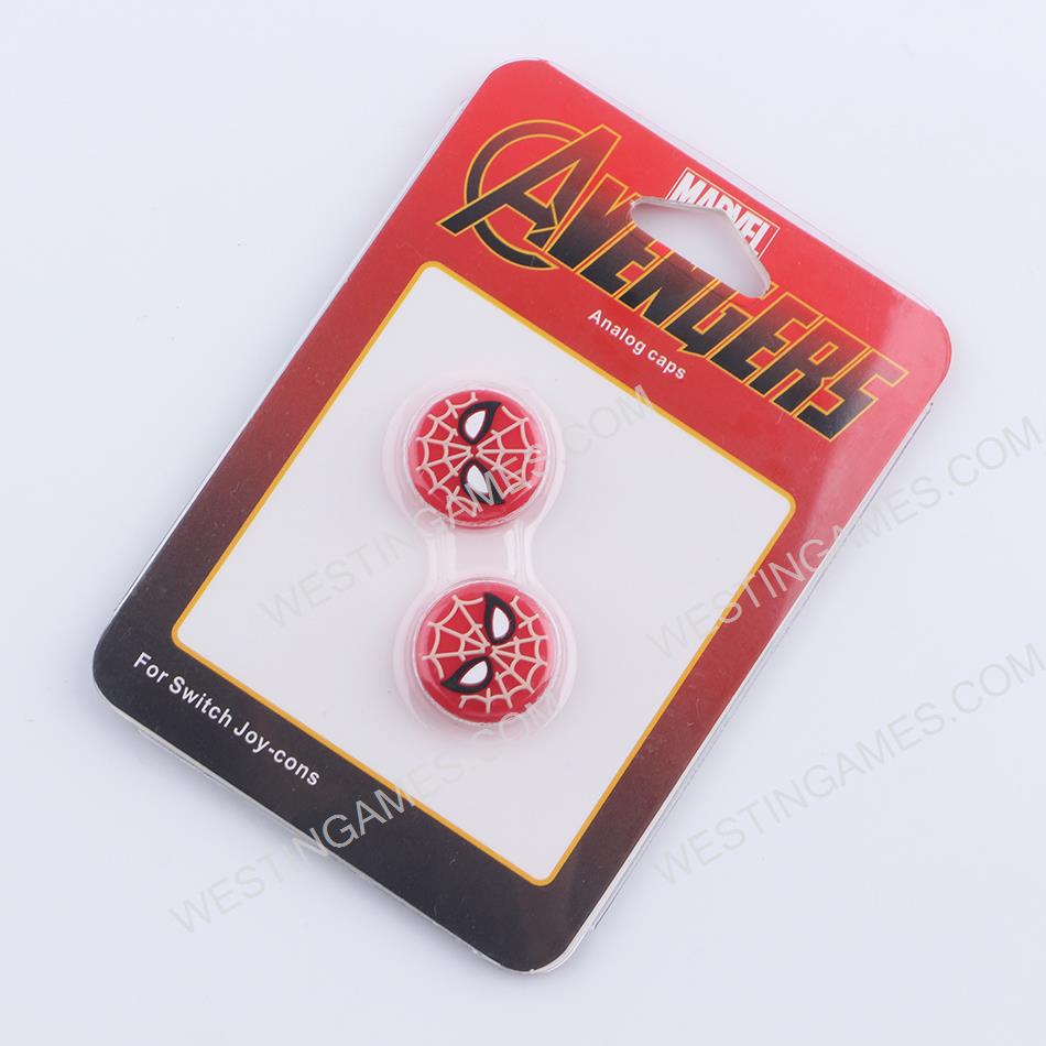 Marvel Avengers Thumb Grips Analog Caps Silicone Rubber For NS Switch Joy-con - Spider-Man