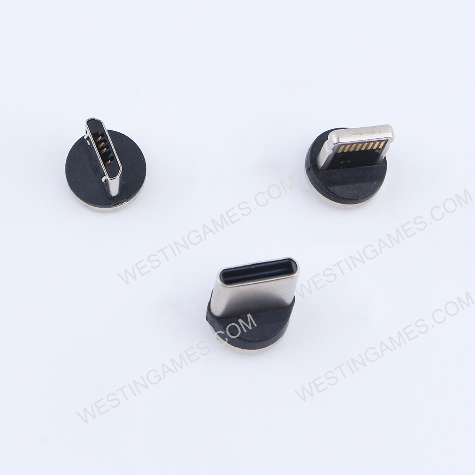 3in1 Magnetic Adapter Charger USB Data Charging Sync Cable For IOS iPhone Android Type-c - Silver 02