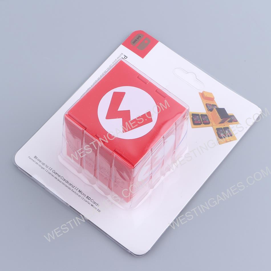 16 Slots Folding Game Cartridge and Micro SD Card Case Holder for Switch - Mario M