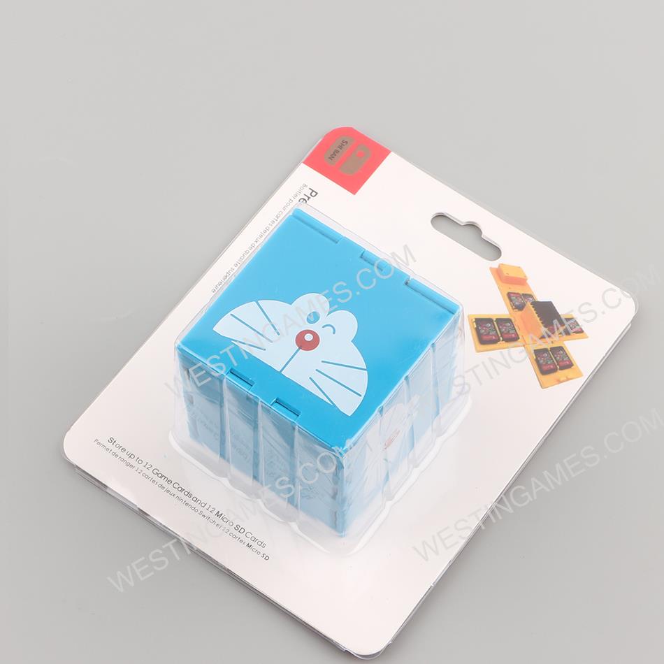 16 Slots Folding Game Cartridge and Micro SD Card Case Holder for Switch - Doraemon