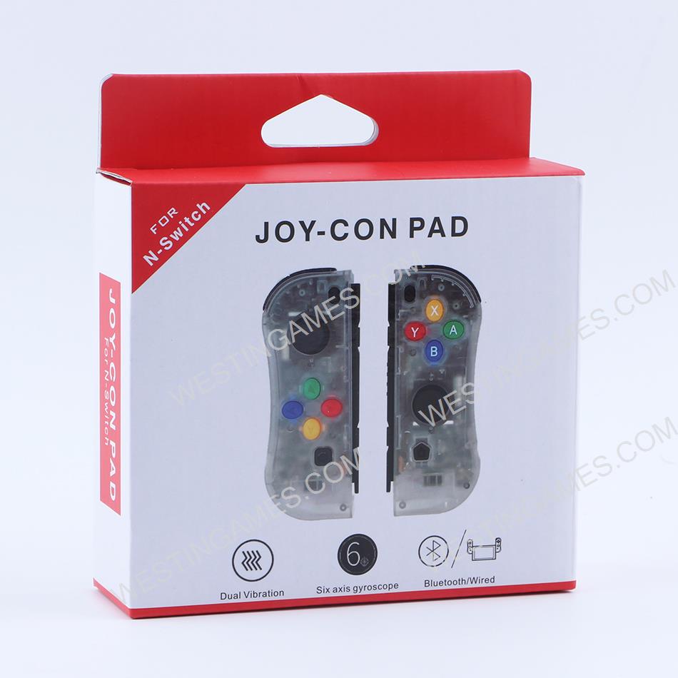 New Design Left and Right Wireless Joycon Controller for Switch Console - Transparent Clear