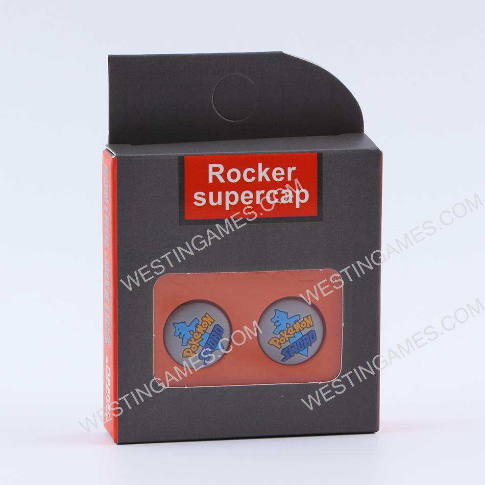 Rocker Supercap Thumb Grips Analog Caps Silicone Rubber For Switch Joy-con Pokemon Sword