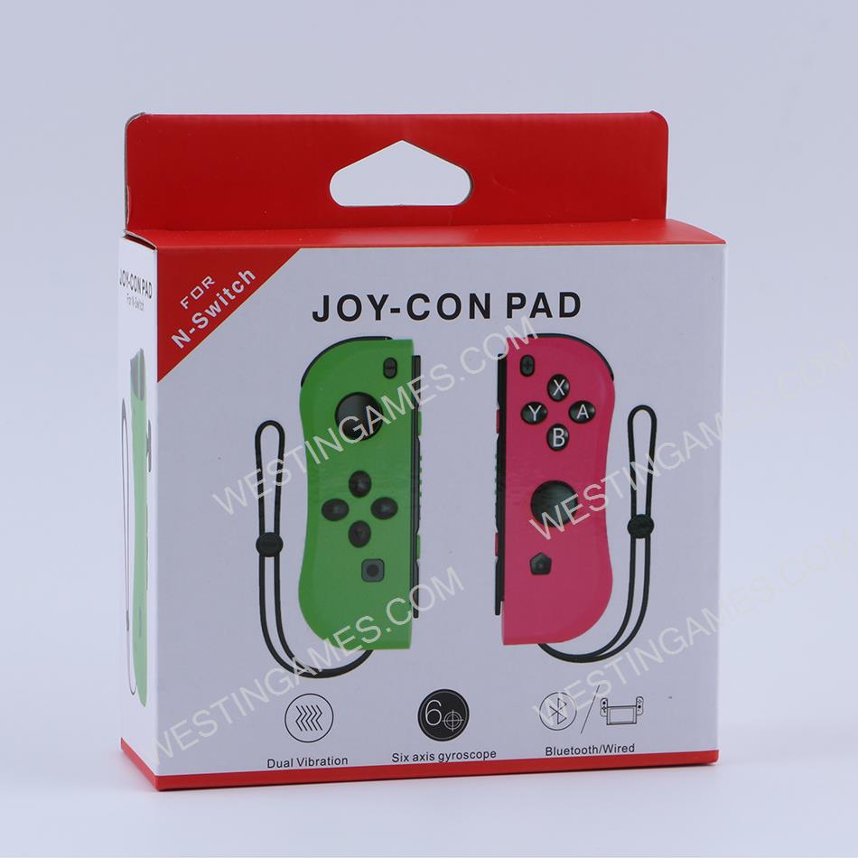 New Design Left and Right Wireless Joycon Controller for Switch Console Green and Pink