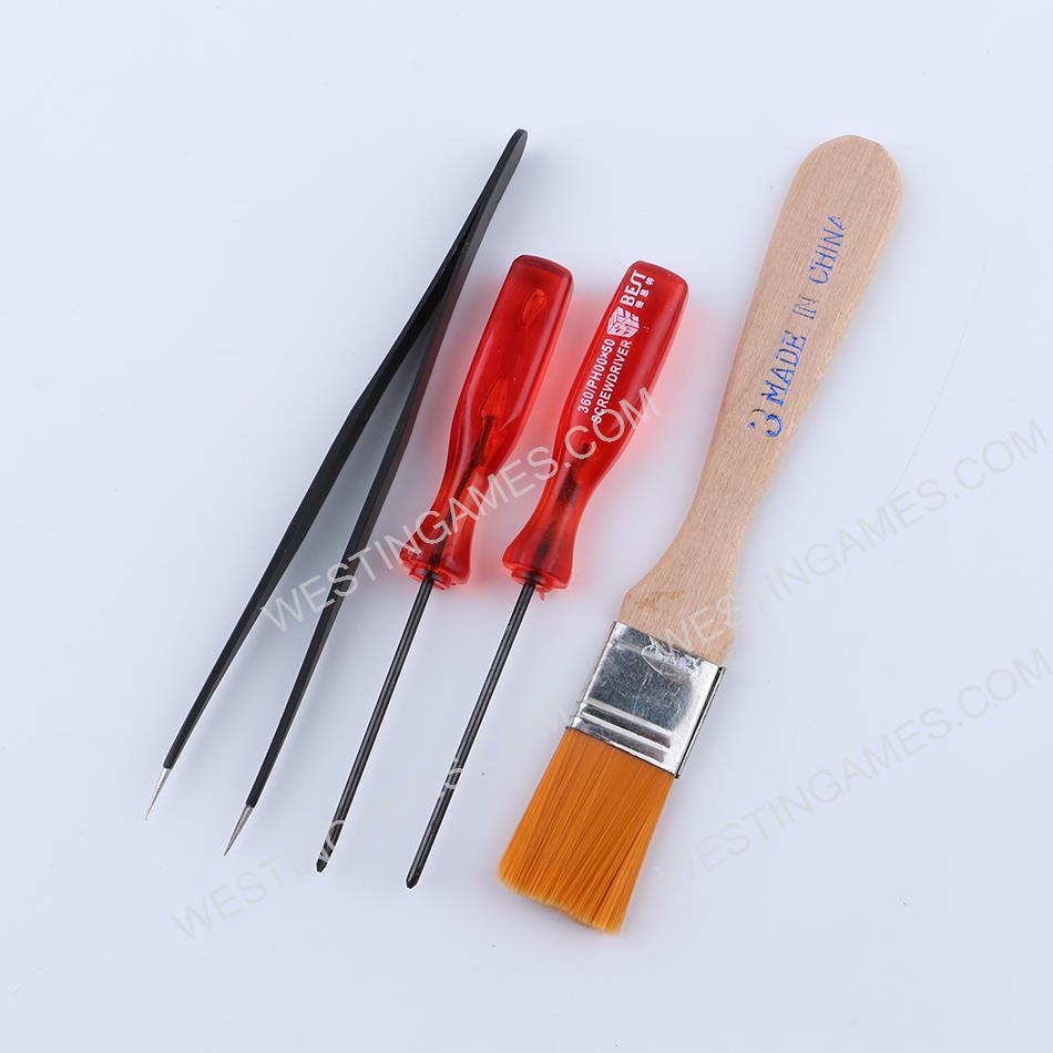 Screwdriver Trigram Cross and Tweezers Cleaning Dust Tool Set for Nintendo Wii Wii DS 3DS Switch