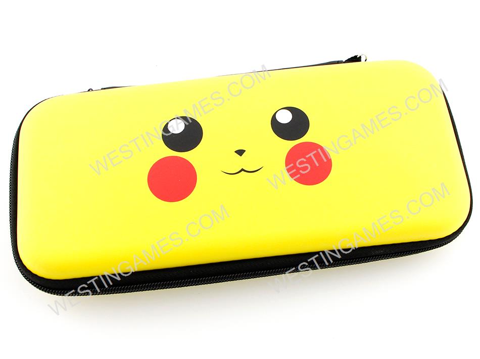 Yellow eva Hard Carrying Case Travel Pouch for Nintendo NS switch lite - Pikachu