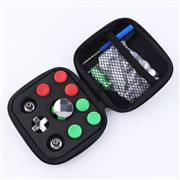 31Pcs Metal Swap Thumsticks Grip D-Pad and ABXY Button Set for all PS4 Controller Green + Red