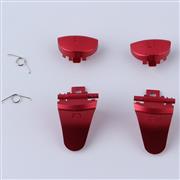Replacement Metal R1L1 + r2l2 Trigger Buttons 4Pcs Set for PS4 Slim/Pro JDM-040 Controller Red
