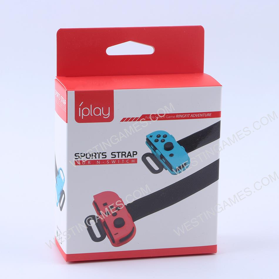 Adjustable Hand and Leg Sport Strap for Switch Ring Fit Adventure Blue and Red