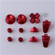 Metal Analog D-Pad ABXY R1L1 + r2l2 Buttons 11Pcs Set for PS4 slim/Pro Controller Red