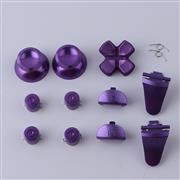 Metal Analog D-Pad ABXY R1L1 + r2l2 Buttons 11Pcs Set for PS4 slim/Pro Controller Purple