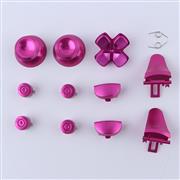 Metal Analog D-Pad ABXY R1L1 + r2l2 Buttons 11Pcs Set for PS4 slim/Pro Controller Pink