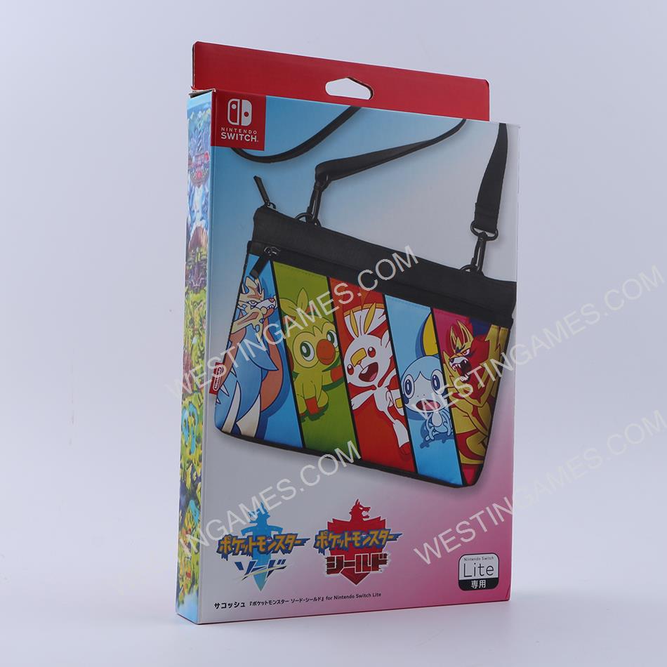 Carrying Pouch Case with clip-on strap for Nintendo Switch lite - Pokemon Sword / Shield