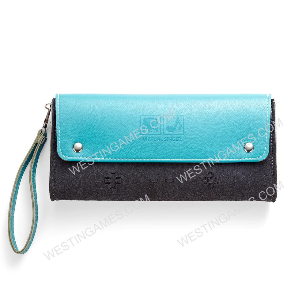 Deluxe Travel Carrying Pouch Case with clip-on strap for Nintendo switch - Hatsune Miku