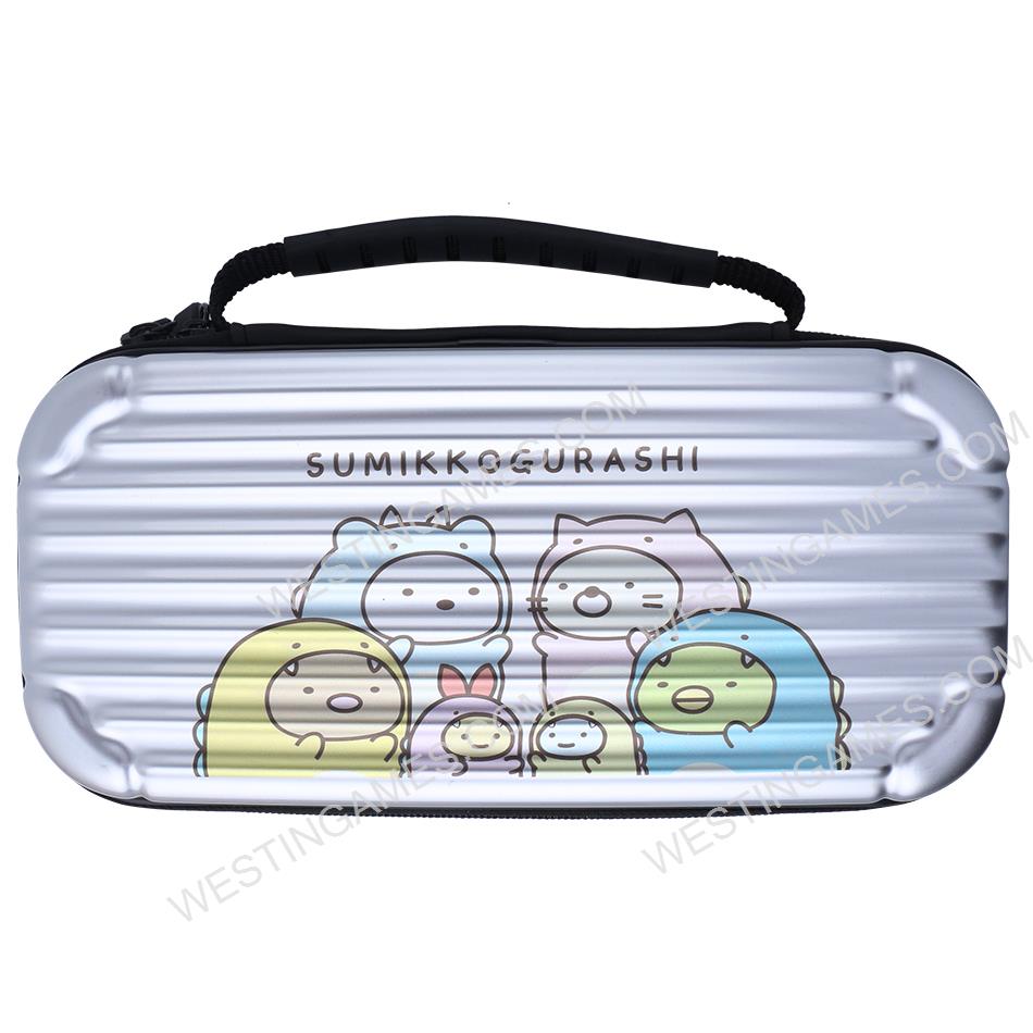 Silver Protective Storage Hard Case Carrying Bag for Switch - Sumikkogurashi