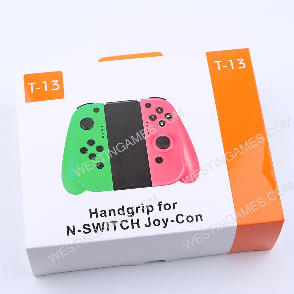 Left and Right Wireless Controller with Handrip for Switch Joycon Blue and Red