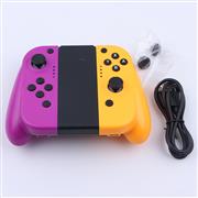 Left and Right Wireless Controller with Handrip for Switch Joycon Purple and Orange 02