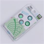 New 4in1 Cut Cat Paw Thumb Grips Analog Caps Silicone Rubber For NS Switch - lite Blue and green