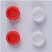 New 4in1 Cut Cat Paw Thumb Grips Analog Caps Silicone Rubber For NS Switch - white and Pink 03