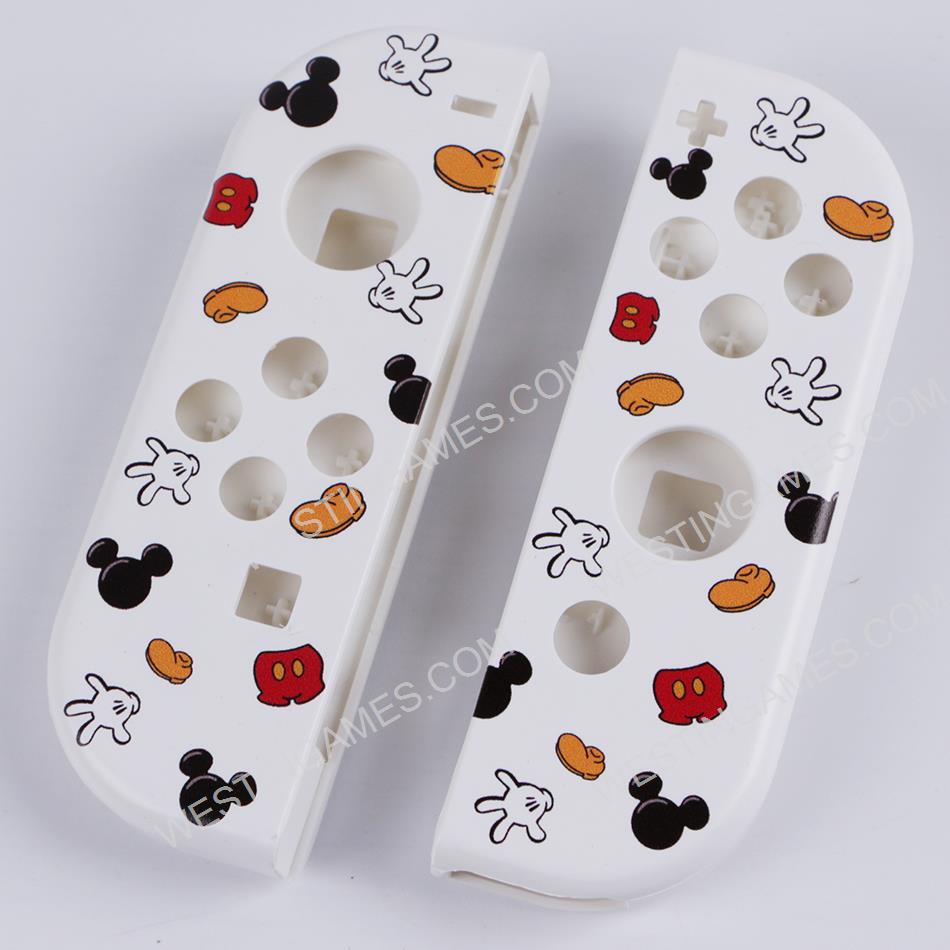 Left and Right Housing Cover Case Set for switch Joy-con White Black Mikey A