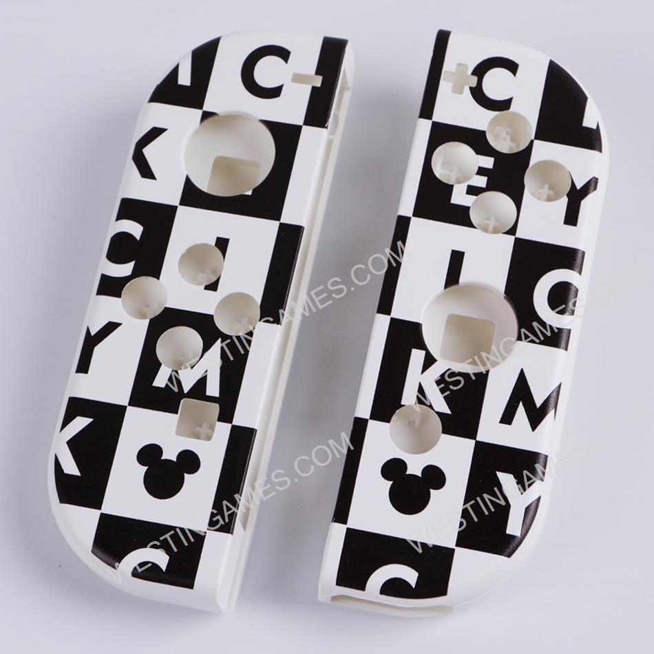 Left and Right Housing Cover Case Set for switch Joy-con White Black Mikey B